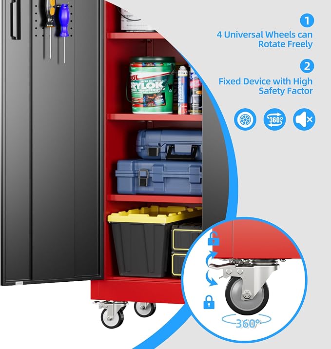 71" H×32" W×16" D Garage Storage Cabinet - Image 8