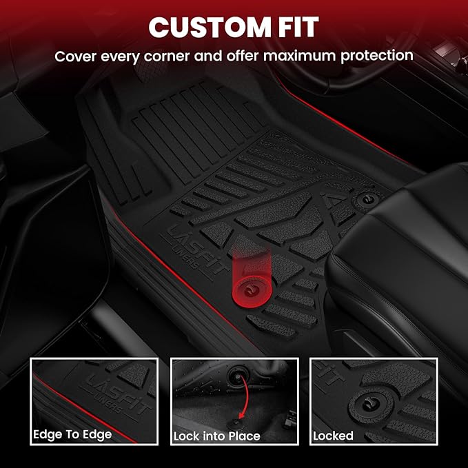 LASFIT Floor Mats for Ford F250 F350 2012-2016 Super Duty Crew Cab Without - Image 2