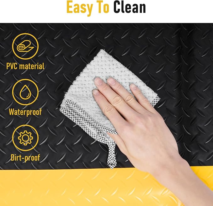 tonchean 3 x 7 FT Anti Fatigue Mats, Extra Thick 15/16" Ergonomic Standing - Image 6