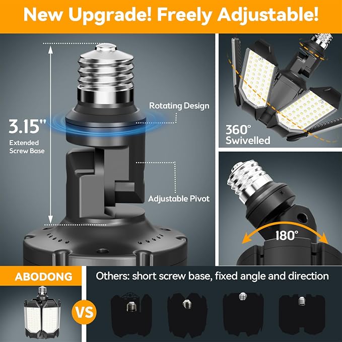 LED Garage Light Super Bright 15000LM LED Shop Lights 6500K Garage Lighting - Image 3