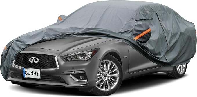 Premium Car Cover Custom Fit Infiniti Q50 Sedan, 16 Layers Heavy Duty Car Cover by GUNHYI