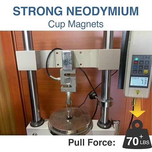 MIKEDE 10 Pack Strong Neodymium Cup Magnets, 70Lbs+ Holding Force Heavy Duty - Image 4