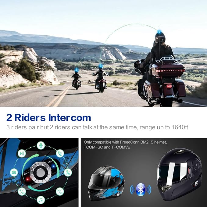 FreedConn BM12 Bluetooth Full Face Motorcycle Helmet - Image 2