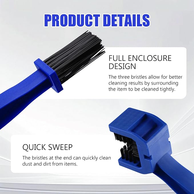 6 PCS Motorcycle Chain Cleaning Kit, Double-Head Universal Chain Brush - Image 5