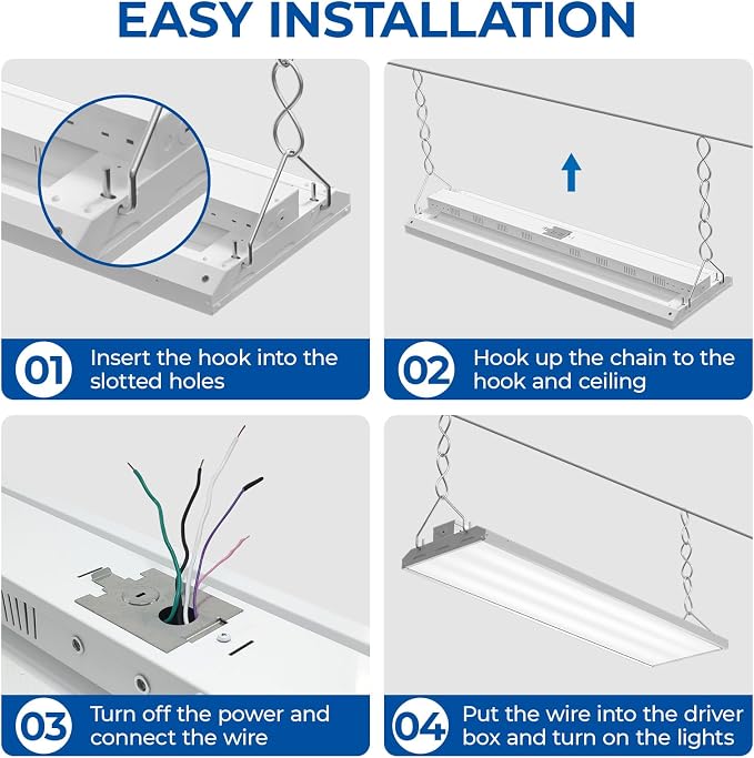 CINOTON 4FT 210W LED Shop Light - Image 10