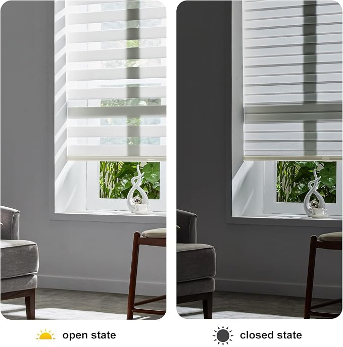 Persilux Zebra Blinds for Windows, Cordless Roller Shades for Windows Room - Image 5