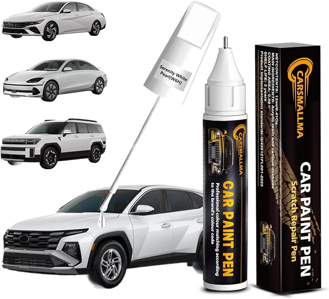 W6H Serenity White Pearl Car Touch Up Paint by Carsmallma