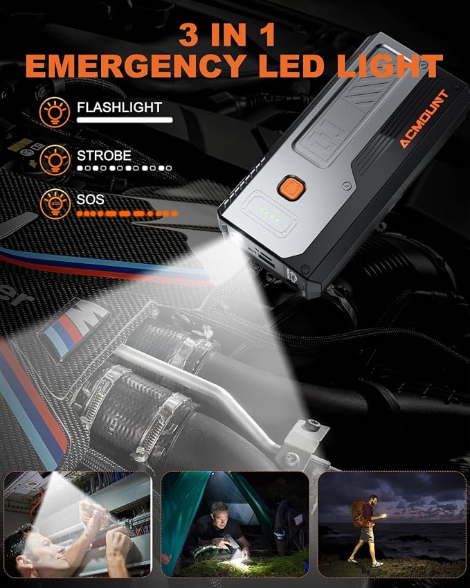 Car Jump Starter 4000A, Portable Car Battery Jump Starter - Image 6