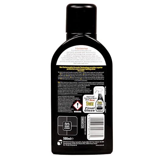 T-Cut Black Scratch Remover Color Fast Paintwork Restorer Car Polish, 13 Colors - Image 2