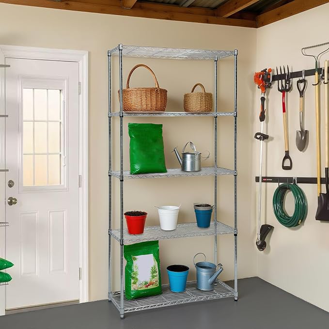 Heavy-Duty Chrome Steel Wire Shelving NSF Certified. Adjustable Storage Rack - Image 7