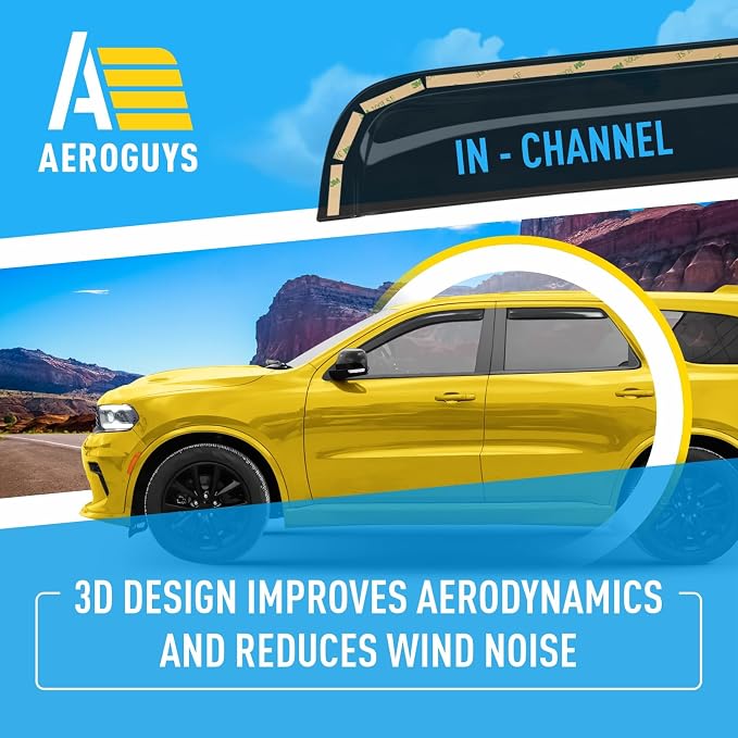 Extra Durable Window Deflectors in-Channel Window Visors Rain Guards Fit - Image 5