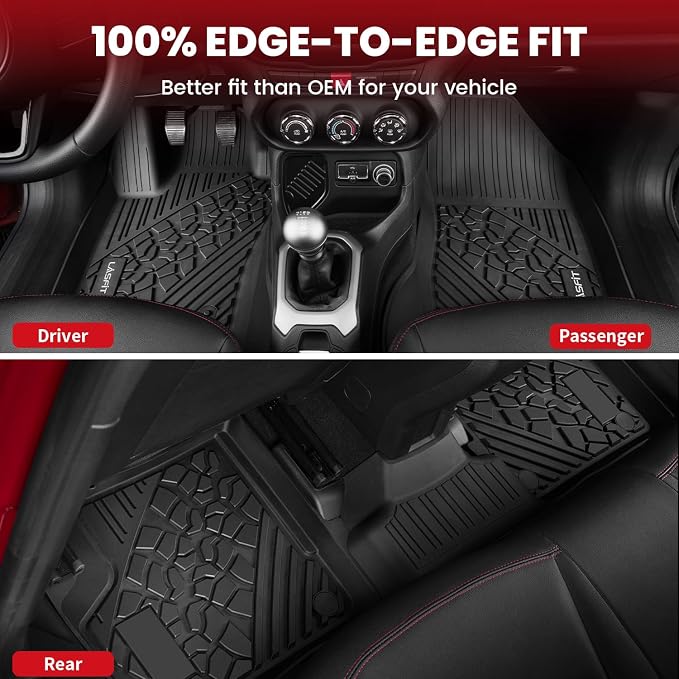 LASFIT Floor Mats for Jeep Renegade 2015-2023 All Weather TPE Custom Fit Car - Image 5