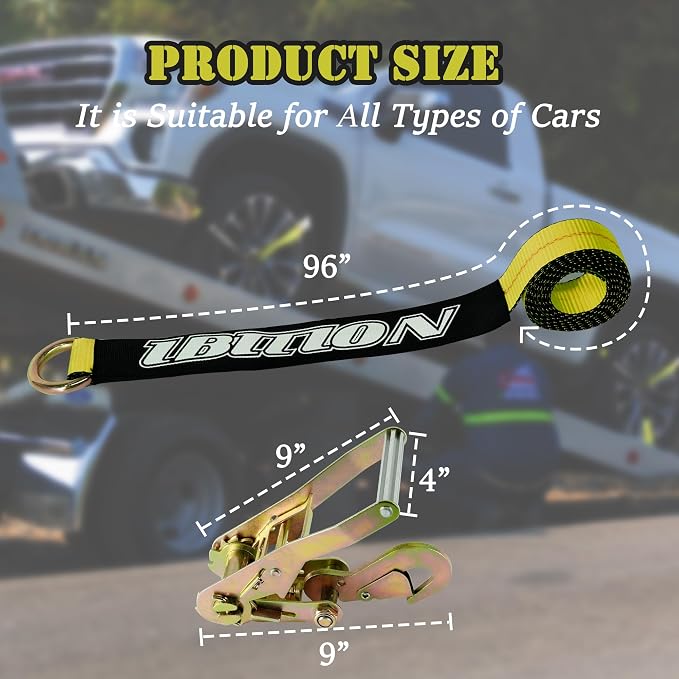 4 Pack Car Tie Down Straps for Trailers - Image 4