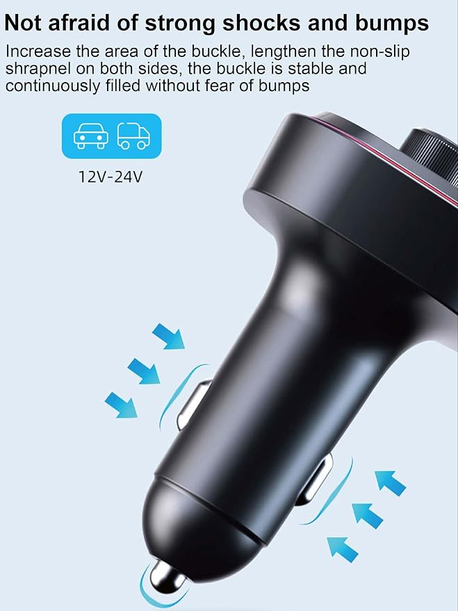 Bluetooth 5.3 FM Transmitter for Car, Wireless Car Adapter - Image 5
