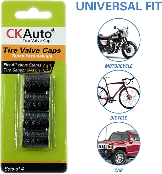 CKAuto Tire Valve Stem Caps, Anodized Aluminum Tire Valve Cap Set, Corrosion - Image 5