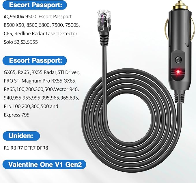Radar Detector Power Cable Compatible - Image 2