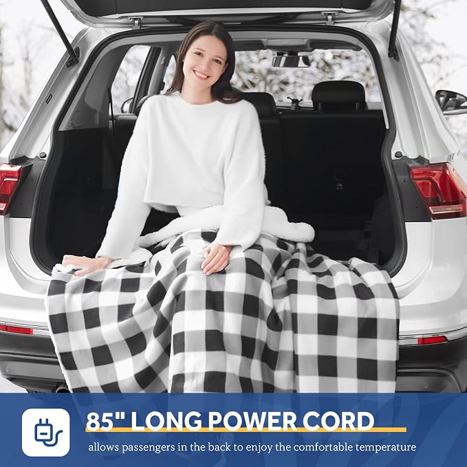 Sealy 12-Volt Heated Car Blanket, Portable Electric Blanket - Image 9