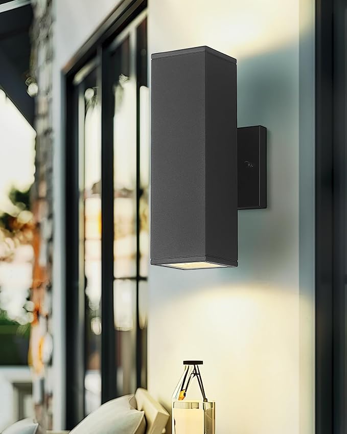 Ken & Ricky Outdoor Wall Lights, Modern Outdoor Light Fixture, Aluminum - Image 2