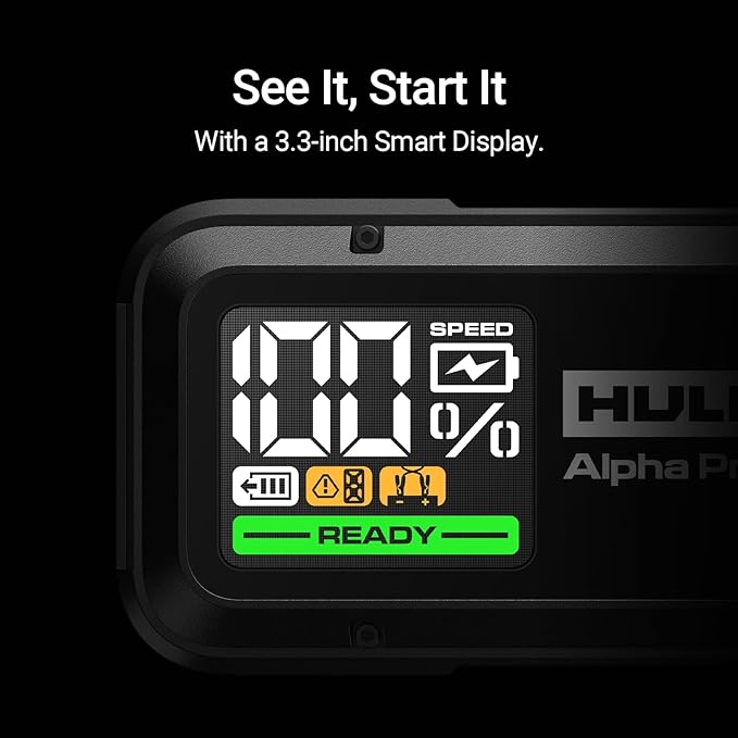 Hulkman Alpha Pro Solid Black, 1500A 44.4Wh Car Jump Starter Portable, - Image 5
