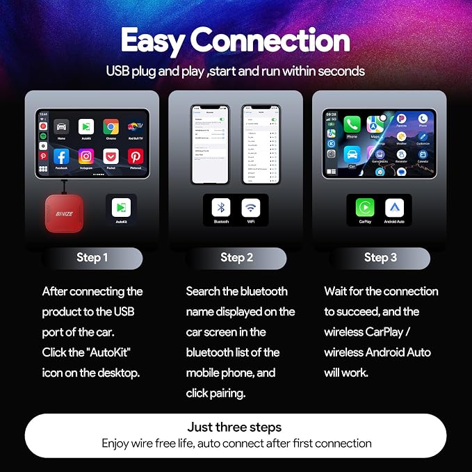 Binize Carplay Ai Box Android 13 AndroidAuto AI Box Wireless Carplay - Image 4