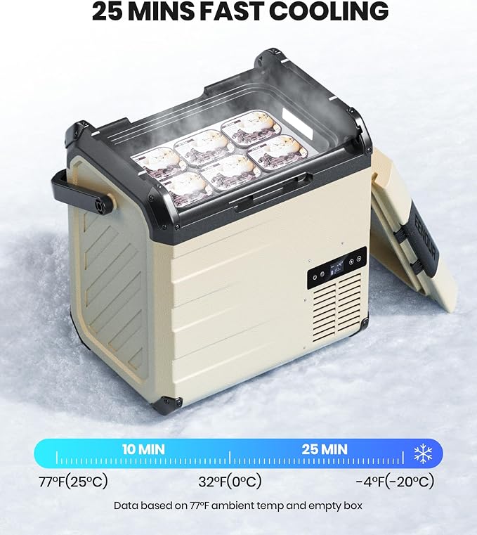 EENOUR D18 12 Volt Car Refrigerator, Portable Freezer 19Qt/18L Battery & Solar - Image 4