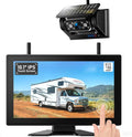 10.1" Magnetic Solar Wireless Backup Camera System, HD1080P Loop Recording 10.1 by ZEROXCLUB