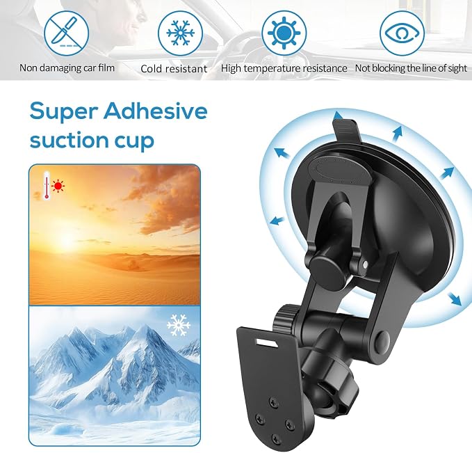 Radar Detector Mount Kit – Super Strong Suction Cup Windshield Holder + - Image 5