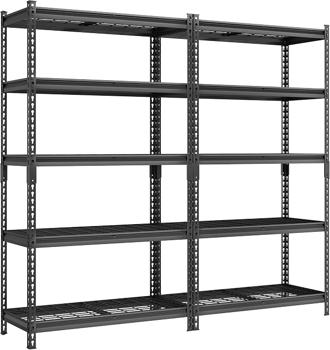 SONGMICS 5-Tier Storage Shelves Set of 2, Heavy-Duty Garage Shelving, by SONGMICSbySONGMICSHOME
