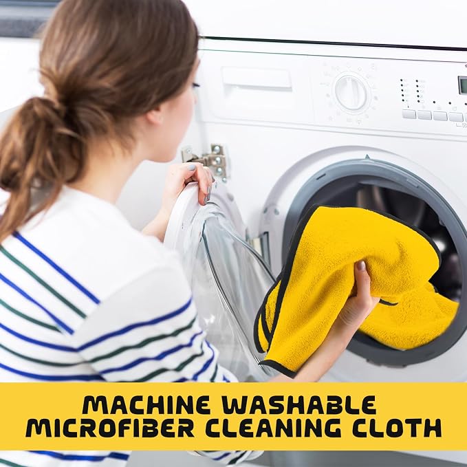 Tallew 24 Pcs Microfiber Towels 16 Inch x 16 Inch Microfiber Cloth Car Drying - Image 4