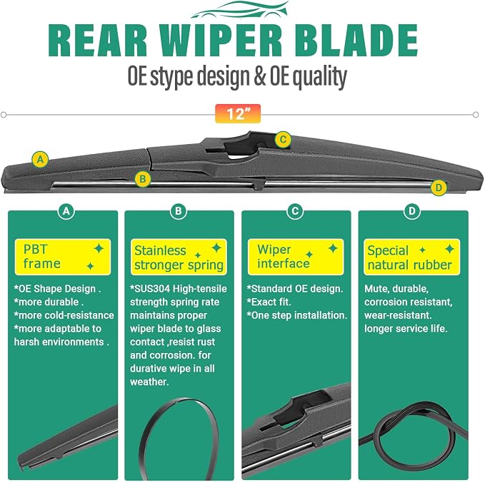 26" 16" 12" Windshield Wiper Blades Replacement - Image 4