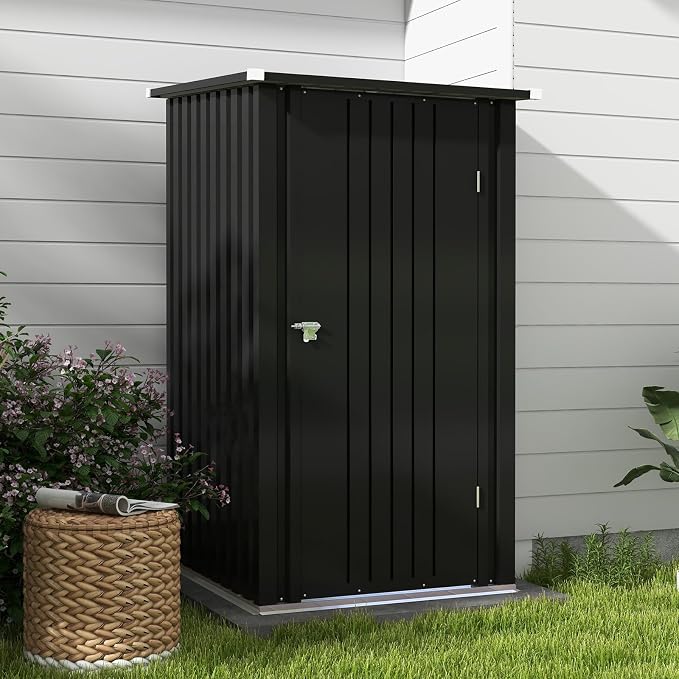 Patiowell 3 x 3 FT Outdoor Storage Shed, Small Garden Tool Storage Shed - Image 2