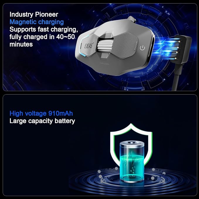 SolaMr X10 Motorcycle Helmet Bluetooth Headset Speakers Headphone, Ski Helmet - Image 7