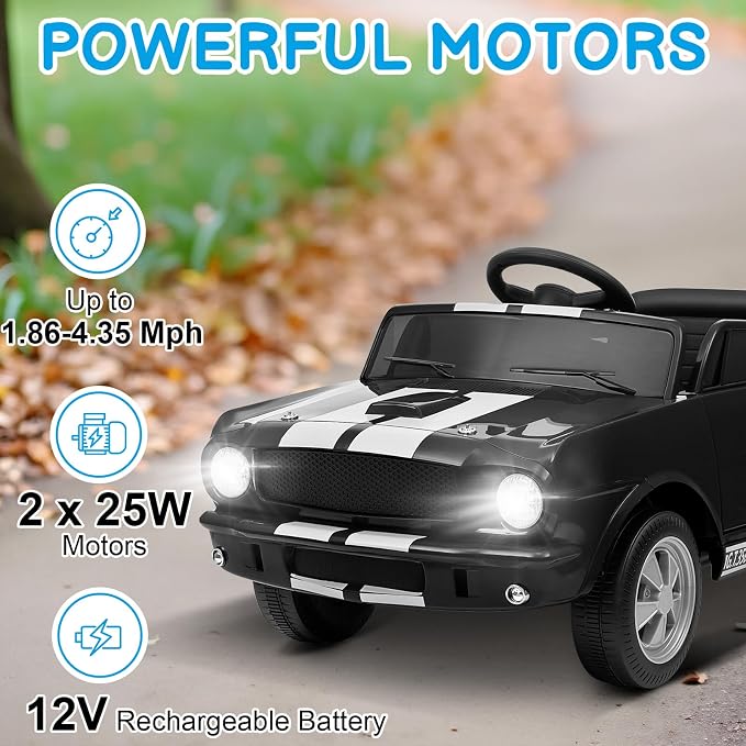 Winado 12V Licensed Shelby Electric Car - Image 5