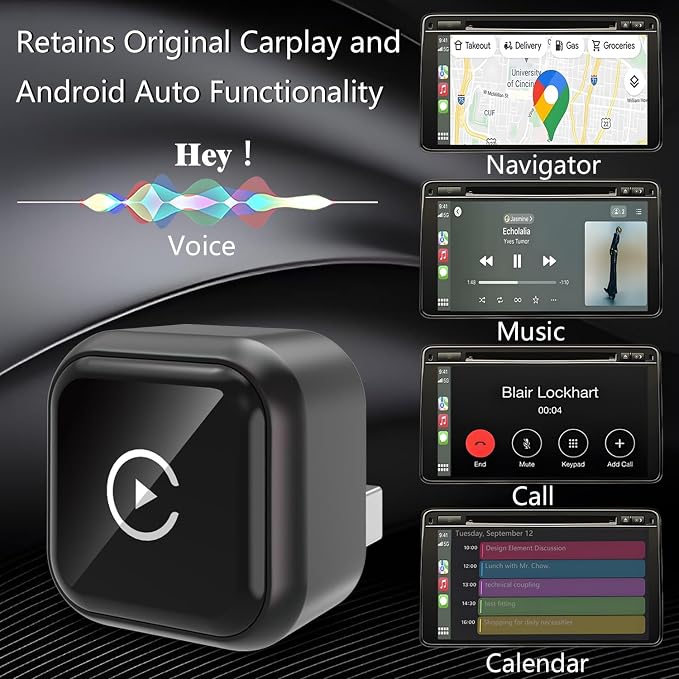 Wireless Carplay Adapter for Apple iPhone & Android Auto Wireless Adapter 2 in 1 - Image 5