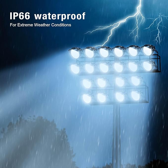 800W Outdoor LED Stadium Lights, Heavy Duty Round Floodlight Super Bright - Image 2