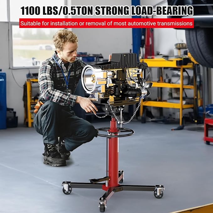 Transmission Jack, 1100lbs Hydraulic Telescoping Transmission Jacks, 33.5"-67" - Image 2