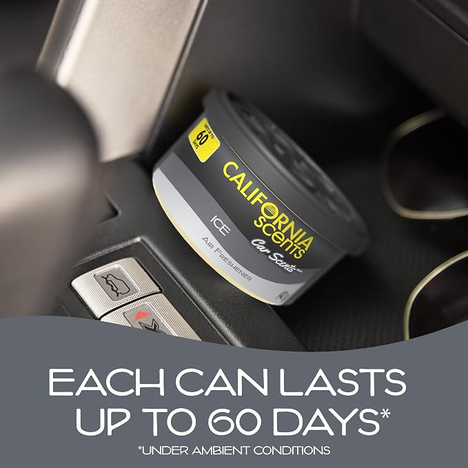 California Scents Car Freshener Can, Odor Neutralizer, Ice Scent - Image 3