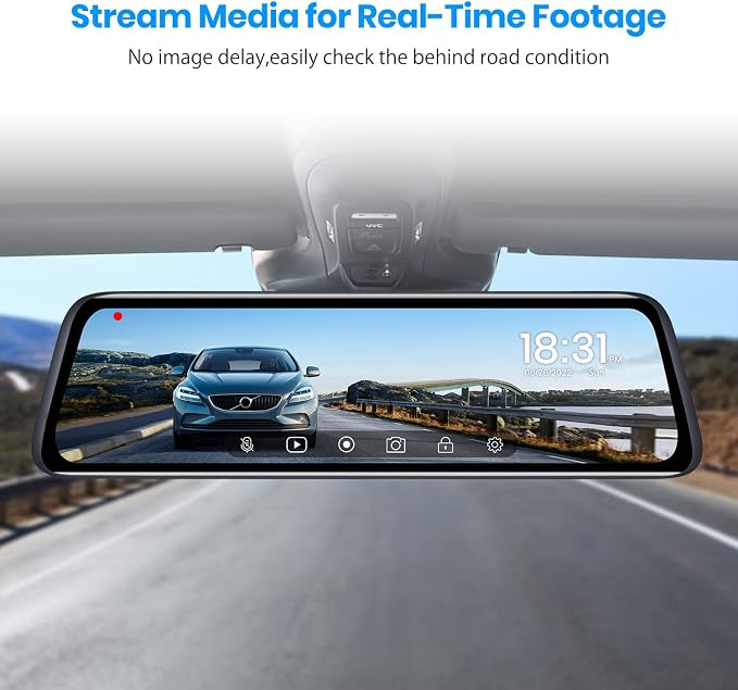 9.35''1080P OEM Rear View Mirror Camera: Recording Wide View Back Up Camera - Image 3