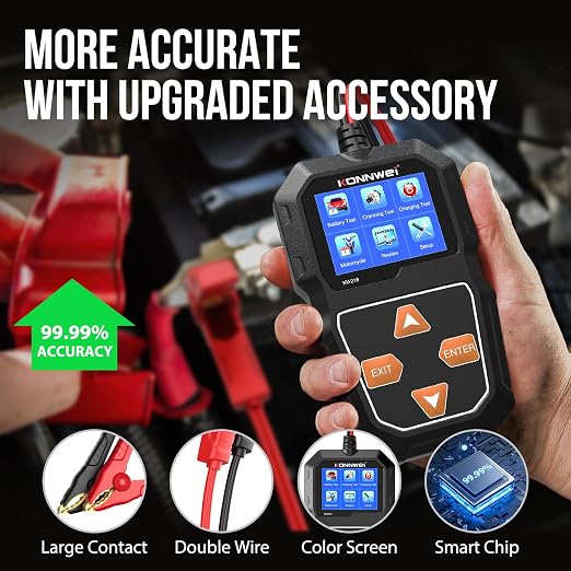 KONNWEI KW218 6V 12V Car Battery Tester 100-2000 CCA Automotive Battery Load - Image 4