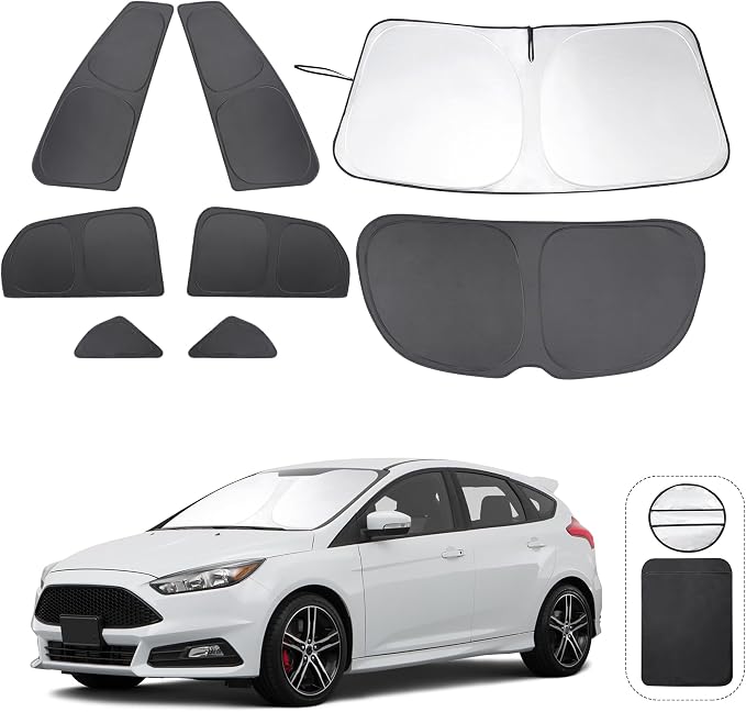 TINGLU Window Shades for Ford Focus 2014-2018 Hatchback Accessories Car Side by TINGLU