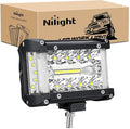Nilight Side Shooter Light Bar 4.3 Inch Triple Row Spot Flood Combo by Nilight