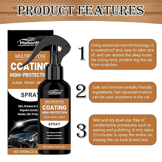 Nexa Turbo Shine Spray, Nexa Car Scratch Remover, Turbo Shine Nexa 3 in 1 High - Image 3