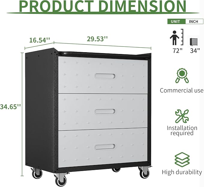 Metal Garage Storage Cabinet - Image 3