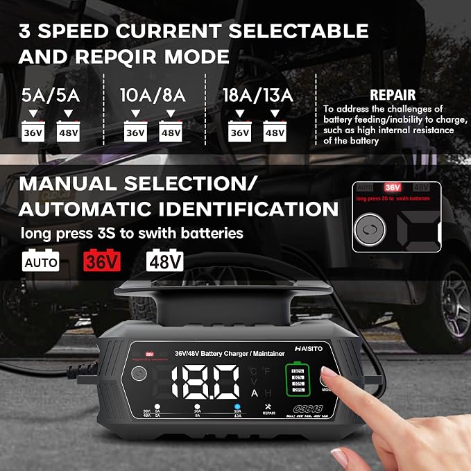 Golf cart Battery Charger, 36V 18A and 48V 13A Trickle Battery Charger - Image 3