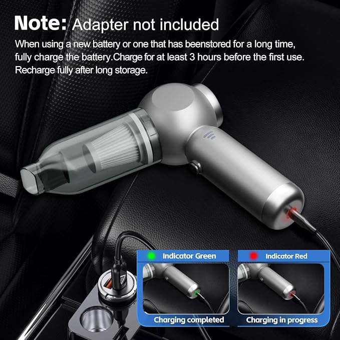 6 in 1 Car Vacuum Portable Cordless, 20000PA Mini Vacuum Cleaner High Power - Image 7