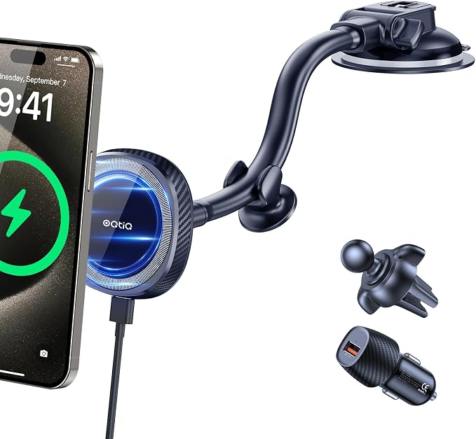 OQTIQ for MagSafe Car Charger, Magnetic Wireless Car Charger Compatible - Image 9