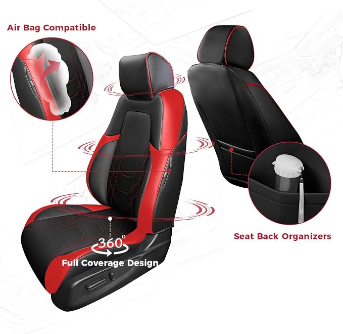 FREESOO CRV Seat Covers Full Set, - Image 3
