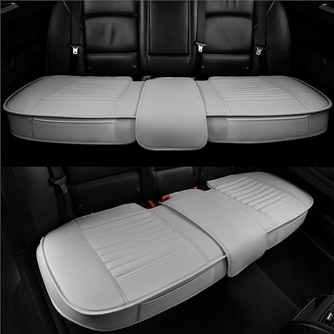 Universal Leather Car Seat Covers Full Set, Car Seat Cushion Covers Protector - Image 4