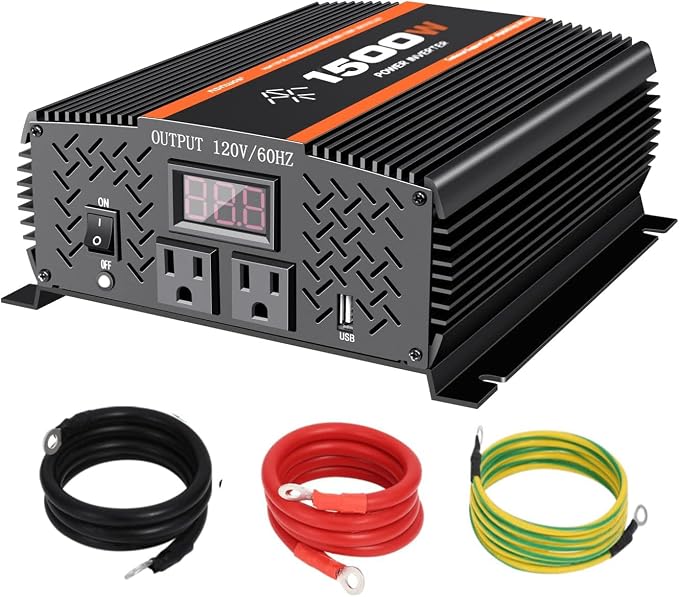1500 Watt car Power Inverter 12V to 110V/120V by TVNIKDPOWERINVERTER
