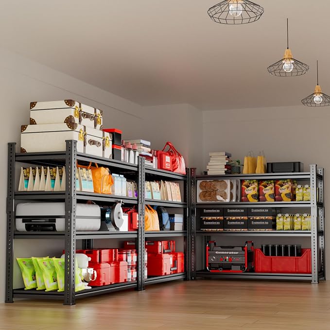 Storage Shelves 2PCS, Garage Shelving Heavy Duty 1920LBS Capacity, 4 Tier - Image 7